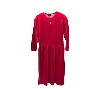 Allen Solly Red Velour Dress Size Large (L)  Have a Matching Green one!